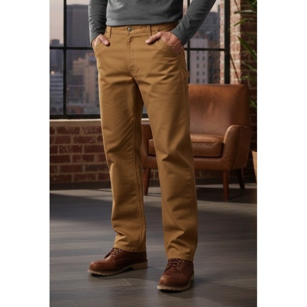 Carhartt Relaxed Fit Rugged Flex Duck Utility Work Pants Brown 35x32 BN3279-M